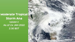 Cyclone Ana making landfall in Mozambique  Cyclone Ana  Update2 [upl. by Yelnoc751]