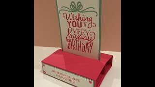 Pop Up Stand Up Card Tutorial with Big on Birthdays by Stampin Up [upl. by Ettedualc573]