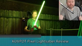 13 RGB COLOR LIGHT SABER  Kuvpot Pixel Lightsaber Review [upl. by Aldwin]