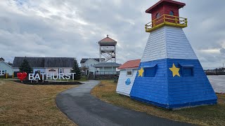 A snowless winter walk in Downtown Bathurst New Brunswick [upl. by Ethel]