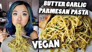 VEGAN PARMESAN SPAGHETTI My NEW GO TO RECIPE  Cook With Me [upl. by Akinahs]