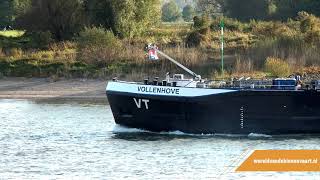 Motortankschip Vollenhove op rivier de Rijn Rhein bij Tolkamer  Binnenvaart  Shipspotting [upl. by Ev601]