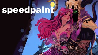 Hades and Persephone  Speedpaint  Smite fanart [upl. by Nassi]