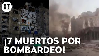 ¡Conflicto mortal Misiles rusos atacan el este de Ucrania bombardeo destruye edificio residencial [upl. by Fredra]