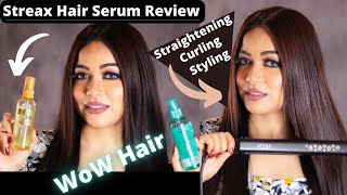 Streax Hair serum review  Heat Protectant Hair Serum for Hair straightening and Styling [upl. by Nnayllas]