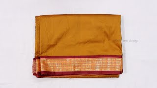 dasarasaletraditionalWomensSemiSilk BlendMusturedColourSarees Unboxing ampreview in Telugu [upl. by Gora272]