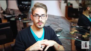 PETTINATURA con RIGA LATERALE  TUTORIAL CAPELLI UOMO [upl. by Rajiv]