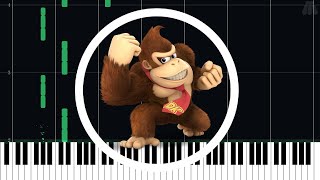 Muncher Marathon  Donkey Kong Country Returns  Intermediate Piano Tutorial [upl. by Konstantin]