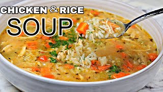 Easy Homemade Chicken and Rice Soup Recipe Easy Chicken Noodle Soup w Rice Recipe [upl. by Nathanson]