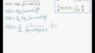 Derivative of Logarithmic Functions Example 10 [upl. by Yleoj]