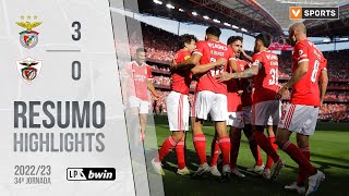 Highlights  Resumo Benfica 30 Santa Clara Liga 2223 34 [upl. by Ellener]