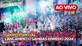 AO VIVO CARNAVAL 2024  LANÇAMENTO DOS SAMBAS  ESPECIAL [upl. by Evita]