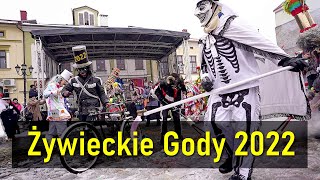 Żywieckie Gody 2022 Żywiec Rynek Dziady  Przybłędy z Przybędzy  przebierańcy [upl. by Laural]