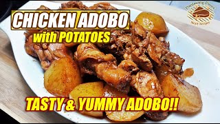 CHICKEN ADOBO WITH POTATOES 🥔 ANG PABORITONG CHICKEN ADOBO NA MAY PATATAS [upl. by Eenaj]