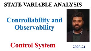 31 Controllability and Observability  State Space Analysis  Control System [upl. by Ahsatniuq]