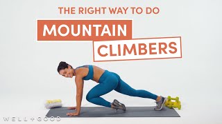 How to Do Mountain Climbers  The Right Way  WellGood [upl. by Annayat]