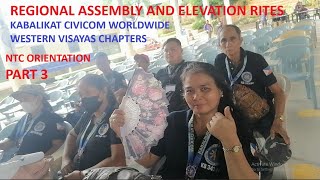 KABALIKAT CIVICOM REGIONAL ASSEMBLY amp ELEVATION RITES  NTC ORIENTATION PART 3 [upl. by Makell937]