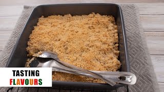 Easy apple crumble recipe with brown sugar in topping  Stewed apple crumble [upl. by Nyliram221]