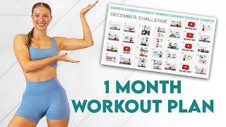 DECEMBER WORKOUT PLAN  1 Month Workout Challenge [upl. by Breech]