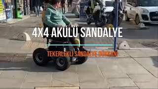 4X4 Akülü tekerlekli sandalye test sürüşü gerçekleştirdik [upl. by Jania272]