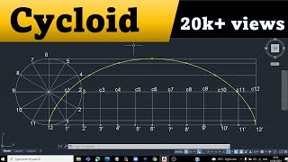 cycloid in easy way auto cad  in telugu [upl. by Ycnay]