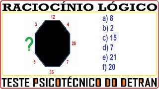 Raciocínio Lógico Figuras imagem Teste psicotécnico QI Quociente de Inteligência Detran Concurso RLM [upl. by Noyart]