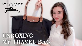 Longchamp Le Pliage Large Bag Unboxing  Review  work amp travel bag [upl. by Tamarra]