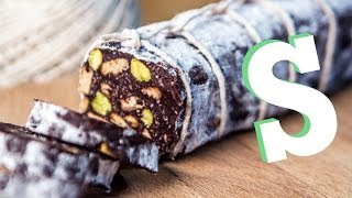 Chocolate Salami Recipe  Sorted Food [upl. by Atinniuq]