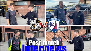 port vale vs chesterfield post match interviews [upl. by Drahsar178]