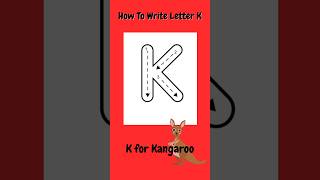 How to write letter K  Sing along shorts [upl. by Nalid]