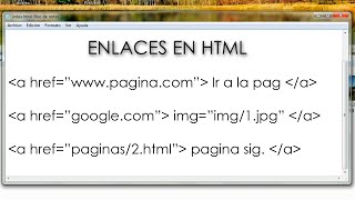 Tutorial HTML enlaces entre paginas y enlaces con imágenes BIEN explicado [upl. by Bridie270]