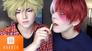 These Japanese Snacks are Neat  BOKKSU Unboxing  TodoBaku   My Hero Academia Cosplay [upl. by Chassin]