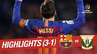 Highlights FC Barcelona vs CD Leganés 31 [upl. by Jala961]