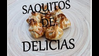 SAQUITOS DE DELICIAS NUECES Y CEBOLLA CARAMELIZADA  QUESO FUNDIDO [upl. by Bunde237]