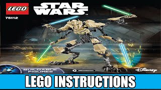 LEGO 75112 Instructions  Buildable Figures  General Grievous  Star Wars [upl. by Halda]