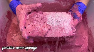 Pink creamy paste 💞 Squeezing sponges asmr [upl. by Silva]