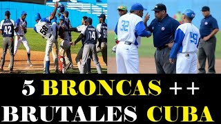 5 Peleas más Grandes de Béisbol en Cuba captados por las cámaras de la televisión béisbolcubano [upl. by Martelli921]