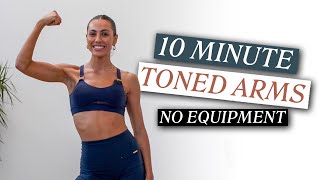 10 Minute Toned Arms  No Equipment  Sami Clarke [upl. by Ryder300]