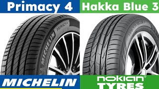 Michelin Primacy 4 vs Nokian Hakka Blue 3 [upl. by Ynafetse875]