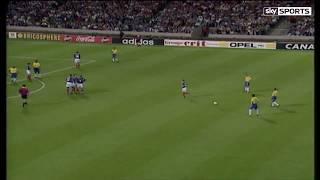 Roberto Carlos Incredible Free Kick France 1997 Sky Sports English Commentary HD [upl. by Hackett980]