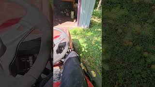 YARD MACHINE BY MTD TRACTOR W MOWER Starting amp Running [upl. by Hennahane]