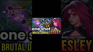 Lesley one shot build  Lesley one hit build  Lesley 1 shot kill  Lesley best build mlbbrafiruns [upl. by Novy]