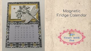 Magnetic Fridge Calendar  Simply Elegant  Upcycle Advertising Magnets  CRAFT FAIR Idea [upl. by Yrroc]