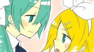 Hatsune Miku x Kagamine Rin Doki Doki Yuri Gakuen English  Romaji lyrics [upl. by Dorn]