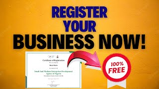 REGISTER Your Business 100 FREE NOW  CAC Alternative  SMEDAN REGISTRATION [upl. by Ahsiya841]