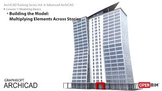 ArchiCAD Training Series Vol 4 Building the Model Multiplying Elements Across Stories [upl. by Anauqal311]