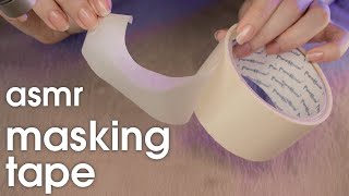 ASMR Sticky Crinkles Using Masking Tape NO TALKING [upl. by Teerprug]