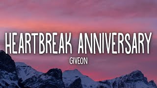 Giveon  Heartbreak Anniversary Lyrics [upl. by Fredericka646]