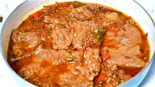 2 Recetas con Carne de Res riquisimás Bistec borracho y Estofado y como Suavizar la Carne [upl. by Juley]