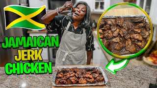 How To Make Jamaican Jerk Chicken In The Oven Homemade Jerk Sauce [upl. by Polito980]